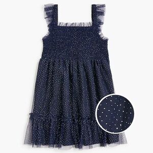 Crewcuts Girls Sparkle Mesh Ruffle Dress